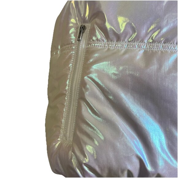 Hello Kitty Snow Angel Cropped Puffer Iridescent Women/Jr Sizes L And XL Viral - Picture 6 of 12